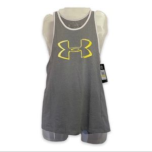 NEW Grey Under Armour Tank Top Muscle / Workout Shirt Womenβs Size Medium